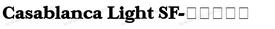 Casablanca Light SF字体转换